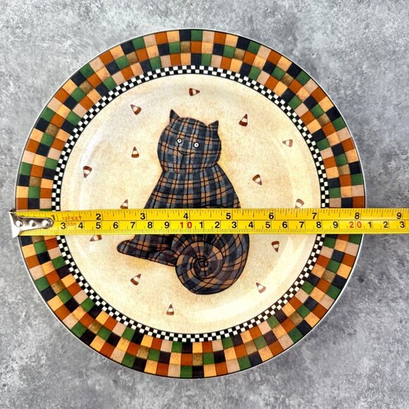 Debbie Mumm Halloween Salad Dessert Hors d'oeuvre Plates Sakura Oneida 2001 - Picture 9 of 9